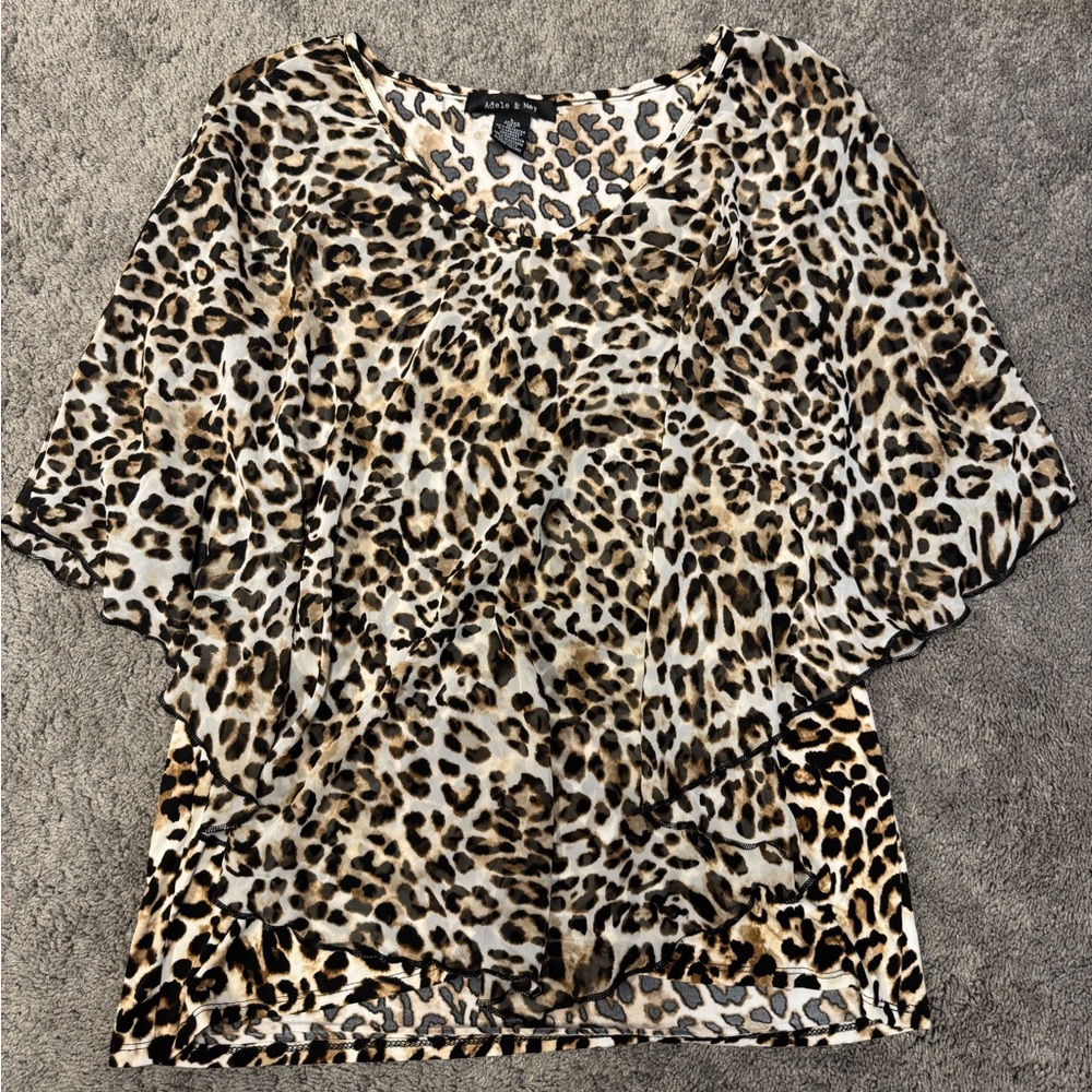 Cheetah print blouse